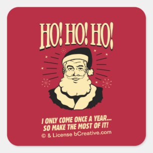 Ho! Ho! Ho! Vierkante Sticker