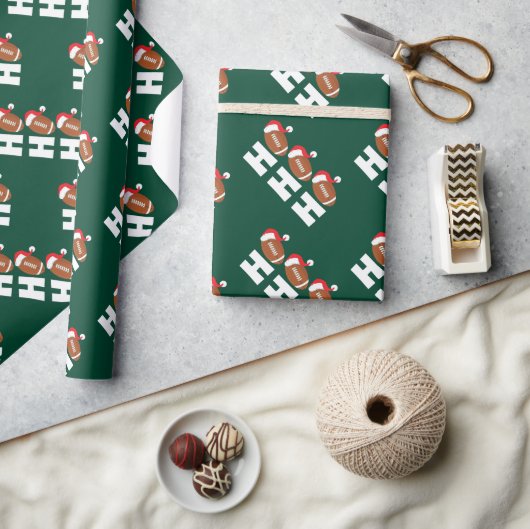 Ho Ho Ho Voetbal | Grappige Kerstmis Humor Cadeaupapier (Crafts)
