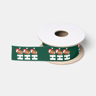 Ho Ho Ho Voetbal Grappige Kerstmis Humor Satijnen Lint