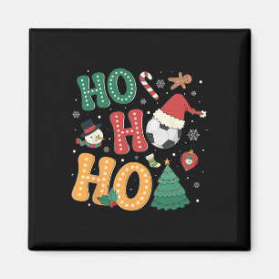 Ho Ho Ho Voetbal Sport Kerstboom Lichtjes Kleding Magneet