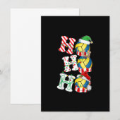 Ho Ho Ho Volleybal Lichtjes Kerstman Hoed rendier  Kaart (Voorkant / Achterkant)