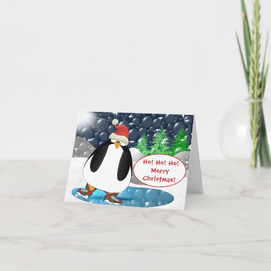 Ho!Ho!HO! Vrolijk kerstfeest! Feestdagen Kaart (Voorkant)