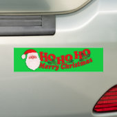 "Ho Ho Ho Vrolijk Kerstfeest" groene auto bumper s Bumpersticker (Op auto)