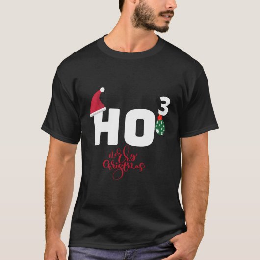 Ho Ho Ho Vrolijk Kerstfeest Ho3 T-shirt (Voorkant)