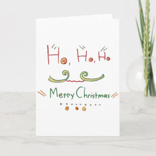 HO HO HO Vrolijk Kerstfeest Kaart