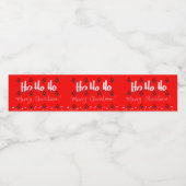 Ho Ho Ho Vrolijk Kerstfeest Kerstman Gelukkig Quot Waterfles Etiket (Enkel label)