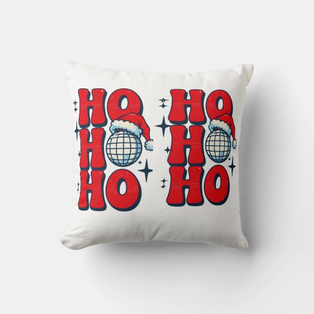 Ho ho ho vrolijk kerstfeest kussen (Voorkant)