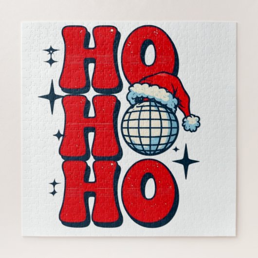 Ho ho ho vrolijk kerstfeest legpuzzel (Verticaal)