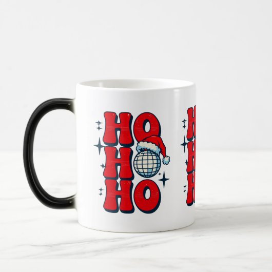 Ho ho ho vrolijk kerstfeest magische mok (Links)
