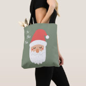 Ho ho ho Vrolijk Kerstfeest Schattige Sinterklaas Tote Bag (Dichtbij)