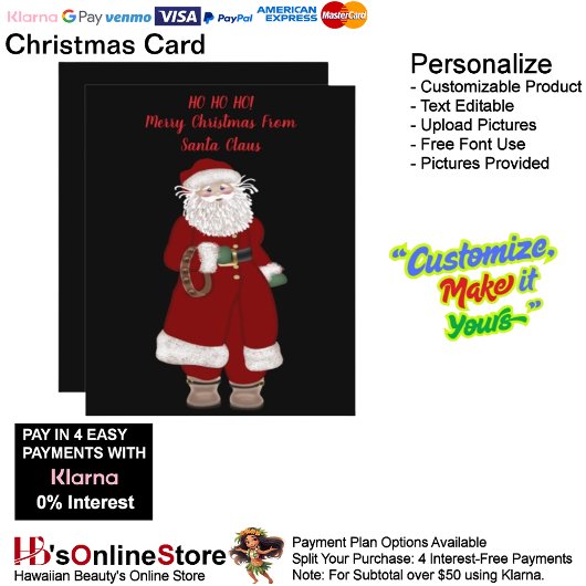 HO HO HO! Vrolijk kerstfeest van Sinterklaas 2 Feestdagenkaart