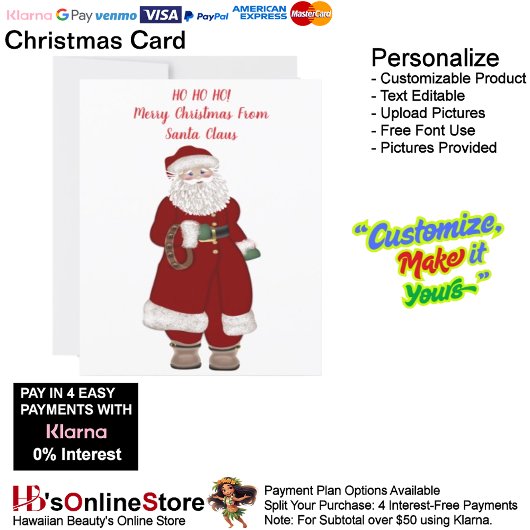 HO HO HO! Vrolijk kerstfeest van Sinterklaas Feestdagenkaart