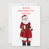 HO HO HO! Vrolijk kerstfeest van Sinterklaas Feestdagenkaart (Voorkant)