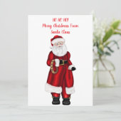 HO HO HO! Vrolijk kerstfeest van Sinterklaas Feestdagenkaart (Staand voorkant)