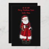 HO HO HO! Vrolijk kerstfeest van Sinterklaas Feestdagenkaart (Voorkant / Achterkant)