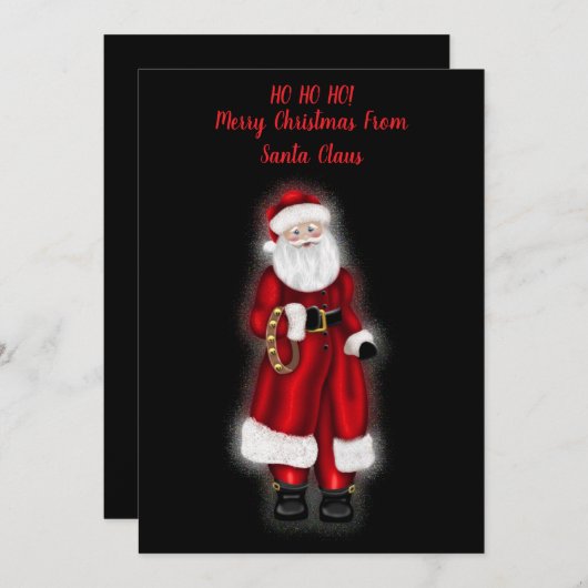 HO HO HO! Vrolijk kerstfeest van Sinterklaas Feestdagenkaart (Voorkant / Achterkant)