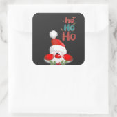 Ho, ho, ho. Vrolijk kerstfeest Vierkante Sticker (Tas)