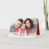 Ho ho ho vrolijk kerstfoto vakantiekaart kaart (Voorkant)