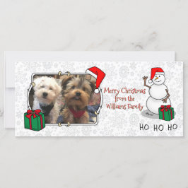 Ho Ho Ho Vrolijk Kerstman Schattige Sneeuwman