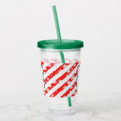 Ho Ho Ho Vrolijk Kerstman Schattige Sneeuwman Acryl Drinkbeker (Links)