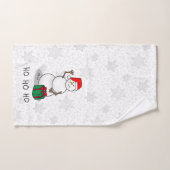 Ho Ho Ho Vrolijk Kerstman Schattige Sneeuwman Bad Handdoek (Handdoek)