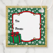 Ho Ho Ho Vrolijk Kerstman Schattige Sneeuwman Bedankjes Labels (Achterkant)