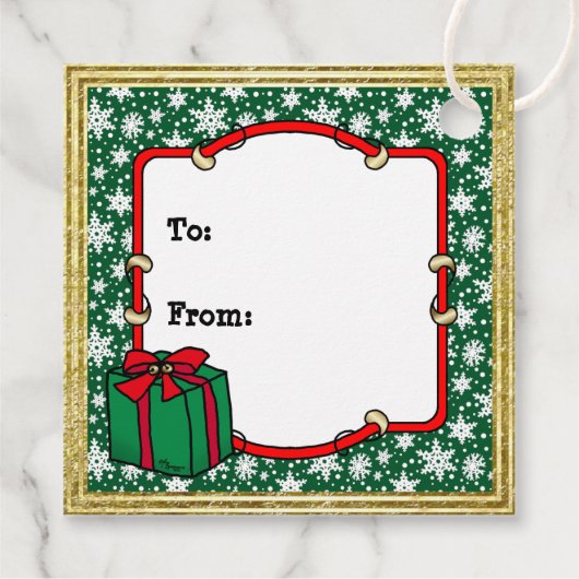 Ho Ho Ho Vrolijk Kerstman Schattige Sneeuwman Bedankjes Labels (Achterkant)