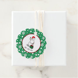 Ho Ho Ho Vrolijk Kerstman Schattige Sneeuwman Bedankjes Labels