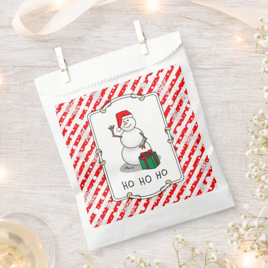 Ho Ho Ho Vrolijk Kerstman Schattige Sneeuwman Bedankzakje (Geknipt)