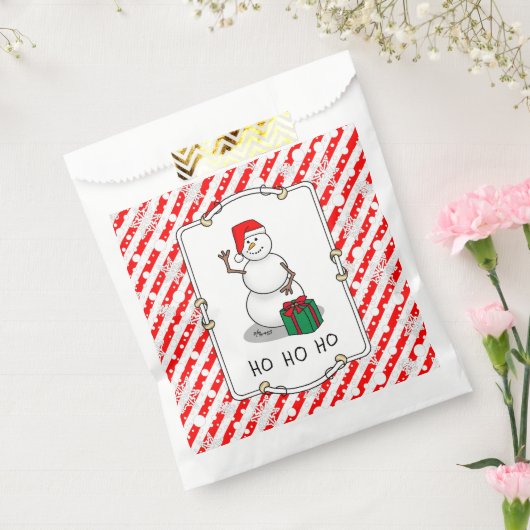 Ho Ho Ho Vrolijk Kerstman Schattige Sneeuwman Bedankzakje (Gezegeld)