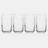 Ho Ho Ho Vrolijk Kerstman Schattige Sneeuwman Blikvorm Glas (Rechts)