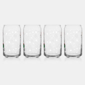 Ho Ho Ho Vrolijk Kerstman Schattige Sneeuwman Blikvorm Glas (Links)