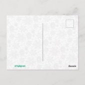 Ho Ho Ho Vrolijk Kerstman Schattige Sneeuwman Briefkaart (Achterkant)