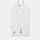 Ho Ho Ho Vrolijk Kerstman Schattige Sneeuwman Cadeaulabel (Achterkant)