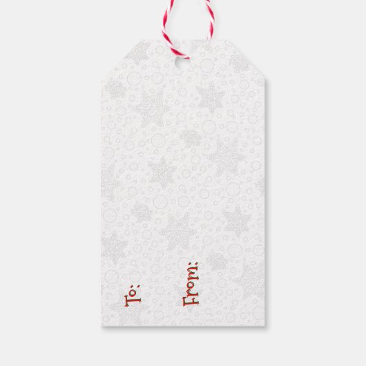 Ho Ho Ho Vrolijk Kerstman Schattige Sneeuwman Cadeaulabel (Achterkant)