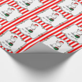 Ho Ho Ho Vrolijk Kerstman Schattige Sneeuwman Cadeaupapier (Hoek)