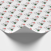 Ho Ho Ho Vrolijk Kerstman Schattige Sneeuwman Cadeaupapier (Hoek)