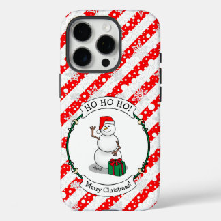 Ho Ho Ho Vrolijk Kerstman Schattige Sneeuwman iPhone 16 Pro Hoesje