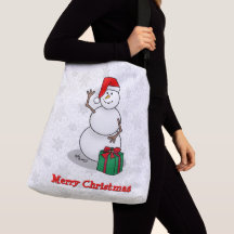 Ho Ho Ho Vrolijk Kerstman Schattige Sneeuwman