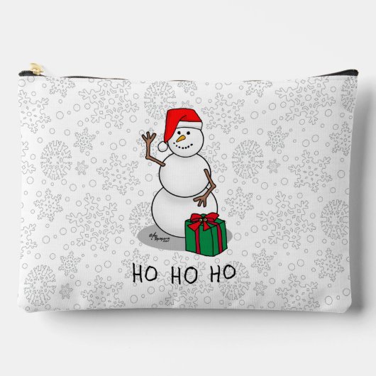 Ho Ho Ho Vrolijk Kerstman Schattige Sneeuwman Etui (Voorkant)