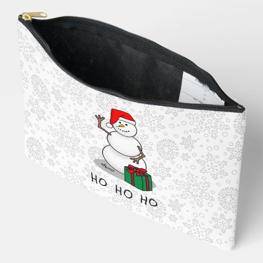 Ho Ho Ho Vrolijk Kerstman Schattige Sneeuwman Etui (Open)