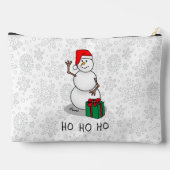 Ho Ho Ho Vrolijk Kerstman Schattige Sneeuwman Etui (Achterkant)