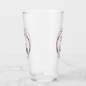 Ho Ho Ho Vrolijk Kerstman Schattige Sneeuwman Glas (Links)