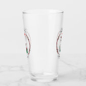 Ho Ho Ho Vrolijk Kerstman Schattige Sneeuwman Glas (Rechts)