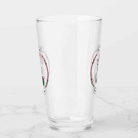 Ho Ho Ho Vrolijk Kerstman Schattige Sneeuwman Glas (Rechts)