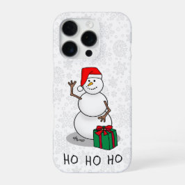 Ho Ho Ho Vrolijk Kerstman Schattige Sneeuwman iPhone 16 Pro Hoesje