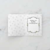 Ho Ho Ho Vrolijk Kerstman Schattige Sneeuwman Kaart (Binnen)