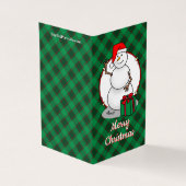 Ho Ho Ho Vrolijk Kerstman Schattige Sneeuwman Kaart (Buitenkant)