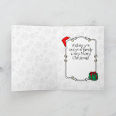 Ho Ho Ho Vrolijk Kerstman Schattige Sneeuwman Kaart (Binnen)