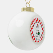 Ho Ho Ho Vrolijk Kerstman Schattige Sneeuwman Keramische Bal Ornament (Links)